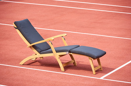 Traditional Teak KATE deckchair (Taupe)