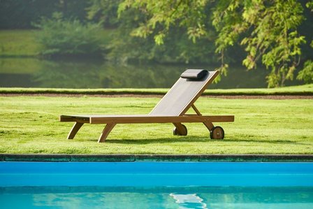 Traditional Teak KATE lounger (Black)