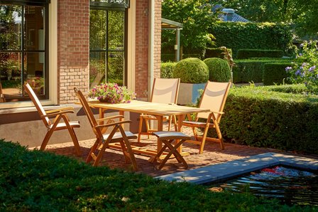 Traditional Teak KATE recliner (White)