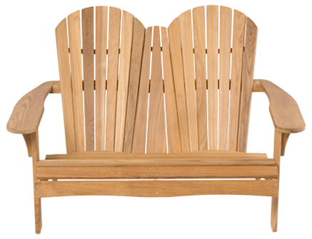 Traditional Teak SIENNA beachchair 2-seater (mosaic-teak)