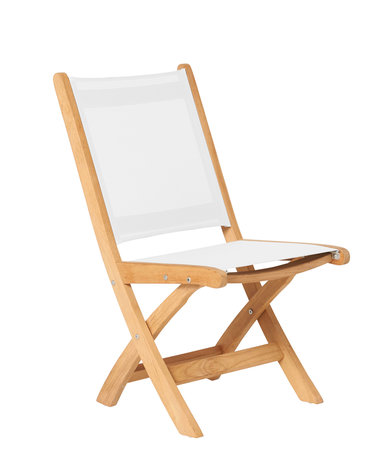 Traditional Teak KATE folding chair white 