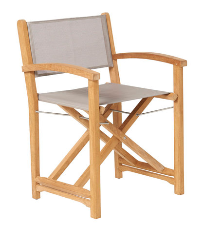 Traditional Teak KATE director chair (Taupe)