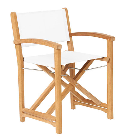 Traditional Teak KATE director chair (white)