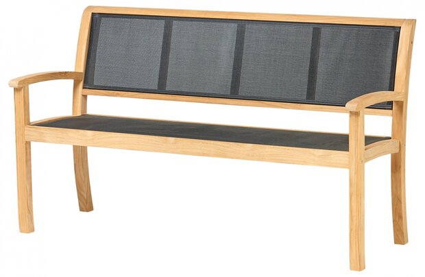 Traditional Teak KATE bench 150 cm (black)