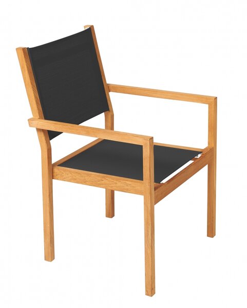 Traditional Teak KATE stacking chair (black)