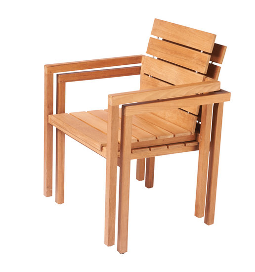 Traditional Teak MAXIMA stacking chair