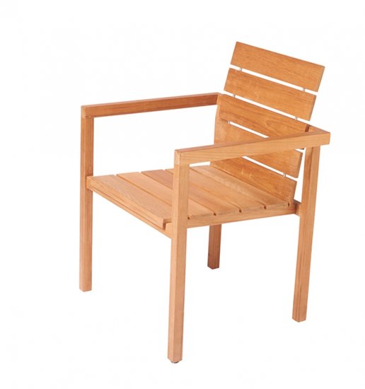 Traditional Teak MAXIMA stacking chair